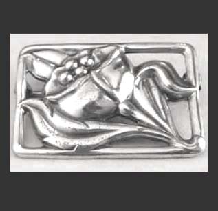 Danecraft Sterling Floral Pin Front