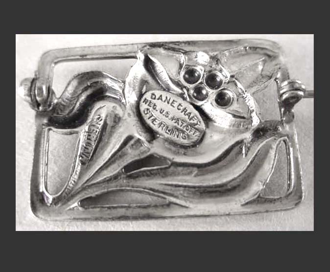 Danecraft Sterling Floral Pin Signature