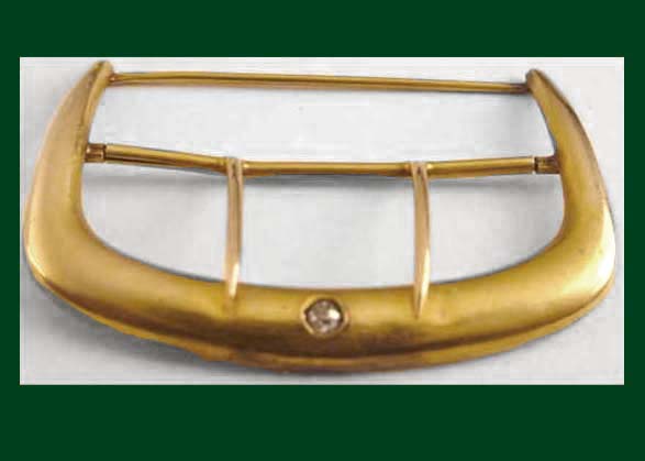 Victorian 14K Gold Buckle with Diamond Front