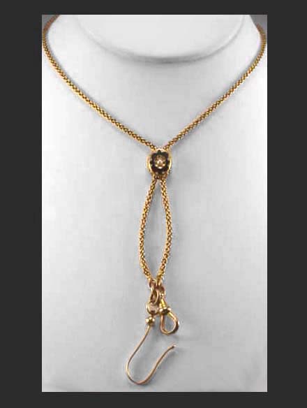 Victorian 14K 62" Chain with Slide Front