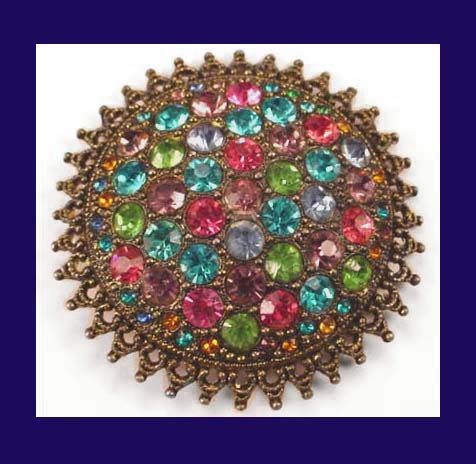 Little Nemo Colorful Rhinestone Brooch Front