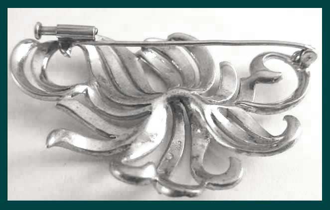 Marcasite Silver Pin Back