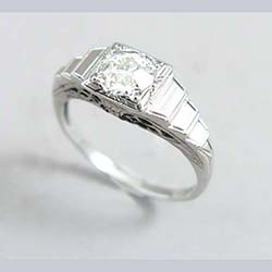 Art Deco .55 ct. Diamond 18k Gold Ring
