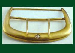 Victorian Gold Buckle Sash Pin with Diamond