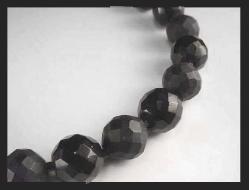 Hobé Black Faceted Bead Necklace