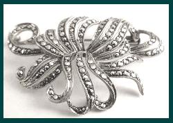 Marcasite Silver Pin