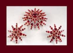 Ora Rhinestone Starburst Pin & Earrings