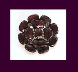 Late Victorian Amethyst Rhinestone Pin
