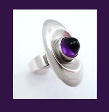 Erik Granit, Finland Sterling Amethyst Ring