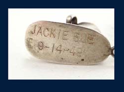 Sterling 1940s-1960s Baby Shoe Charm Bracelet Signature