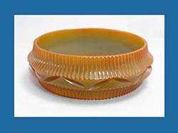 Carved Olive Bakelite Bracelet