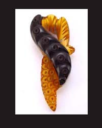 Apple Juice and Black Bakelite Clip Front