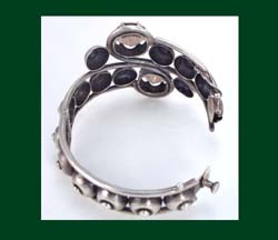 Los Ballesteros Sterling and Topaz Rhinestone Bracelet Back