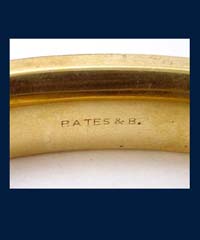 Bates and Bacon 1905 Golden Etched Bracelet Signature