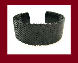 Black Metal Cuff Bracelet