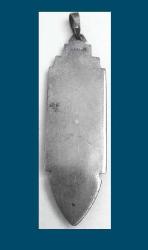 Art Deco Black Stone Inlay Sterling Pendant Back