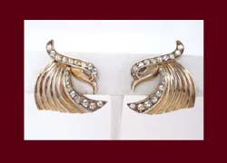 Boucher Sterling Vermeil Bird Earrings