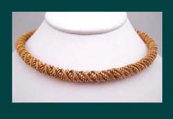 Gold Toned Choker Necklace by Boucher