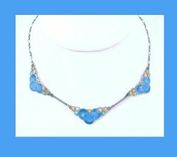 Sterling and Enamel Bubbles Necklace