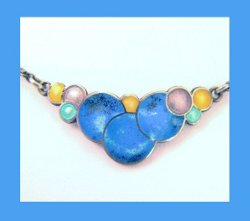 Sterling and Enamel Bubbles Necklace Signature