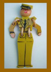 Military "Buddies" Plastic Pin Front