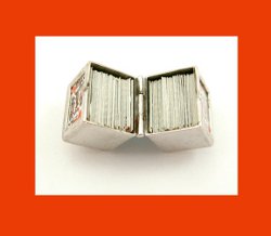 Canasta Sterling Mechanical Charm with Two Full Decks of Cards Signature