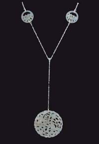 Carved Jade Sautoir