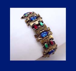 Colorful Rhinestone Gilt Bracelet