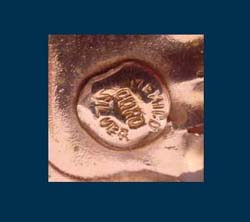 Coro, Mexico Silver Flying Goose Pin Signature