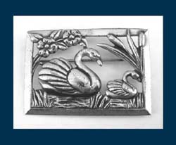 Coro Sterling Swans Pin