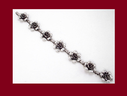 Early Danecraft Sterling Rose Bracelet 