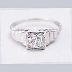 Art Deco Diamond 14k Gold Ring