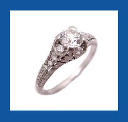 Elegant Diamond and Platinum Ring