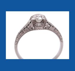 Elegant Diamond and Platinum Ring Side