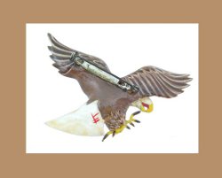 Takahashi Style Soaring Bald Eagle Pin Signature