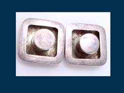 Victorian Silver Collar Buttons Back