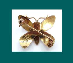 Einar Modahl Sterling Enamel Butterfly Pin Signature