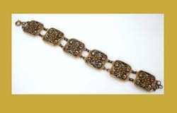 Enamel Brass Link Bracelet
