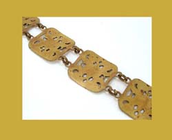 Enamel Brass Link Bracelet Back