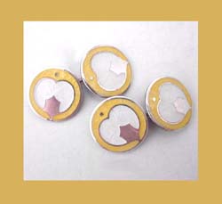 Golden Enamel Sterling Cufflinks