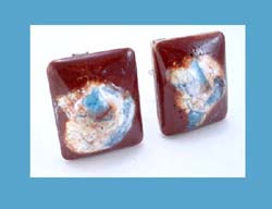 Victoria Flemming Glass and Procelain Cufflinks