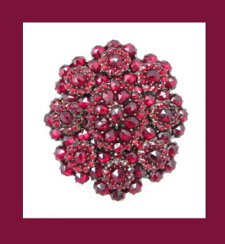 Victorian Bohemian Garnet Locket Pendant/Pin