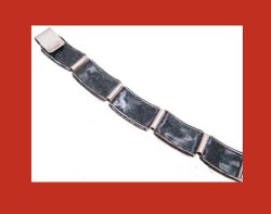 Germany Silver Perli Style Matte Enamel Bracelet Back