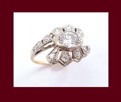 Spectacular 14k Gold Diamond Ring Front