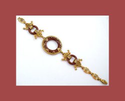 Scrolled Goldstone Bracelet