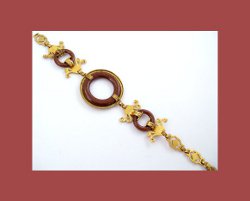Scrolled Goldstone Bracelet Back