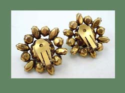Lucite Confetti and Rhinestone Earrings Back