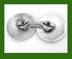 Light Green Enamel and Sterling Cufflinks Signature