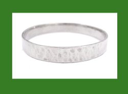 Hand Hammered Silver Bracelet Front