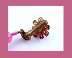 Miriam Haskell Pink Glass Beaded Necklace Signature